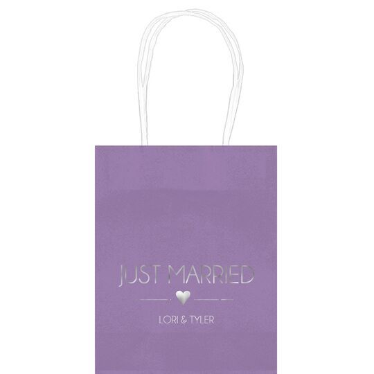 Just Married with Heart Mini Twisted Handled Bags